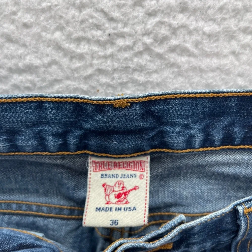 VTG True Religion Bobby Jeans Mens 36 Blue Baggy Dark Wash USA Made Grunge Y2K